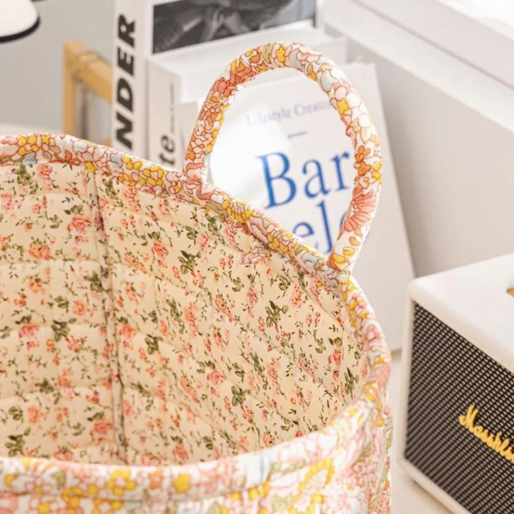 FloralNest™ - Aufbewahrungskorb Stoff - Floral Stil - Dekorative Organisation