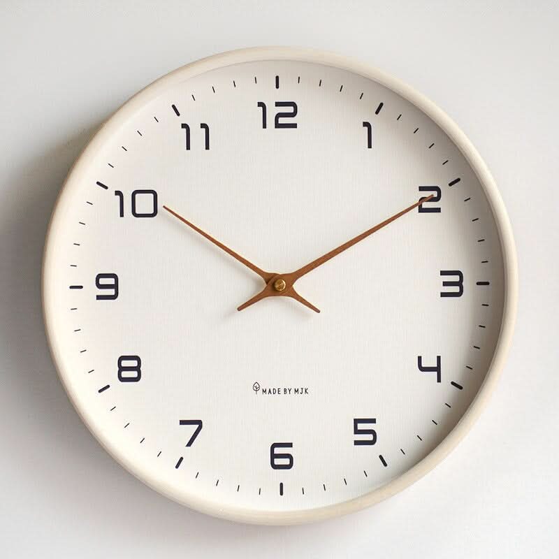 NordicTime™ - Holz Wanduhr Minimalistisch - Modern Stil - Skandinavische Wohnzimmer Uhr