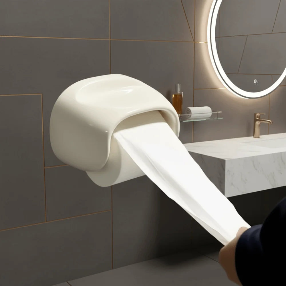 Aero Toilettenpapierhalter - Hochglänzend, Klebefix ohne Bohren 8
