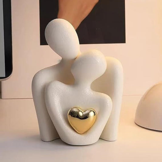 Allegra Figur - Abstraktes Paar aus Hochwertigem Harz, Minimalistisch 1