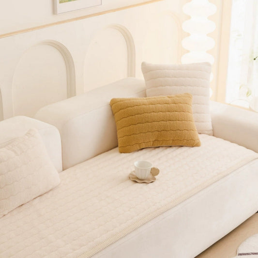 PlushGuard™ - Sofaüberwurf - Dickes Plüschdesign - Rutschfester Sofaschutz