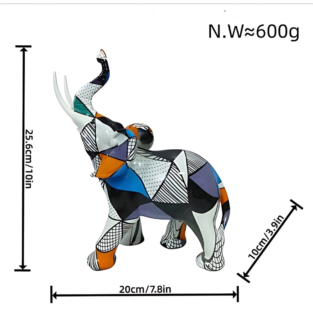 Elektra Dekofigur - Handbemalt, Geometrisches Design für Wohnzimmer 6