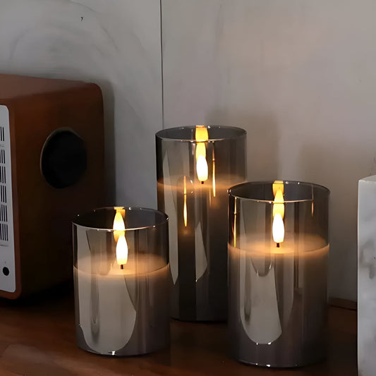 Elysia LED Kerzen Set - Flammenlos mit Timer, Realistisches Design 1