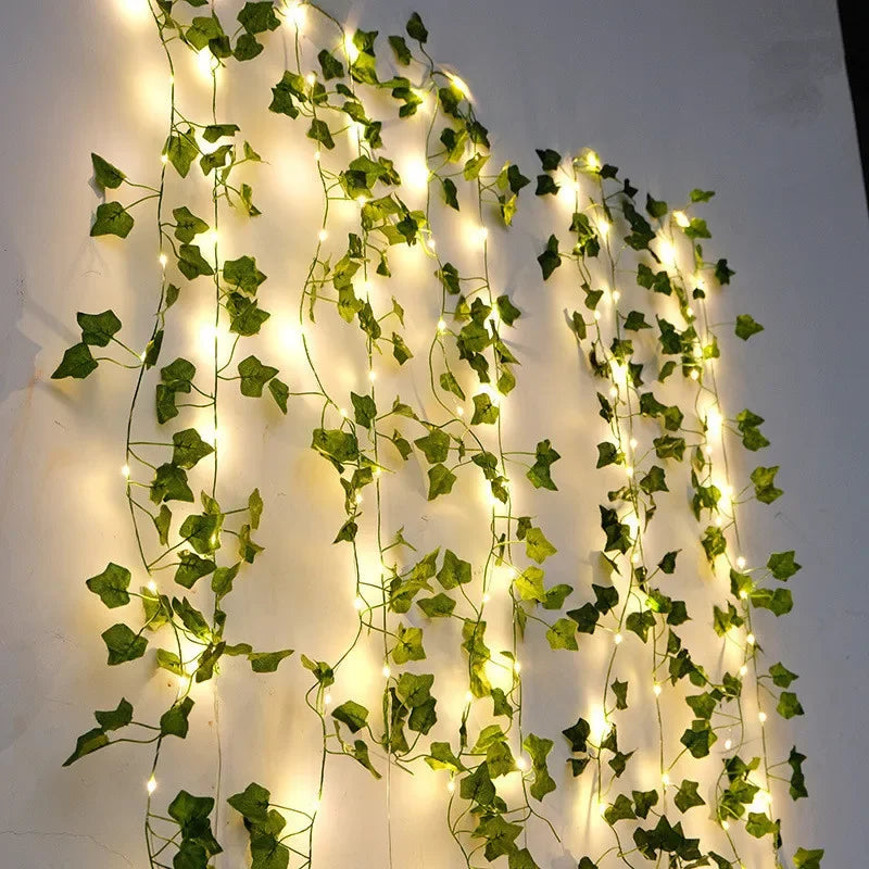 FloraLuxe LED Lichterkette - Blume und Blatt, Batteriebetrieben, Weihnachtsbeleuchtung Außen 9