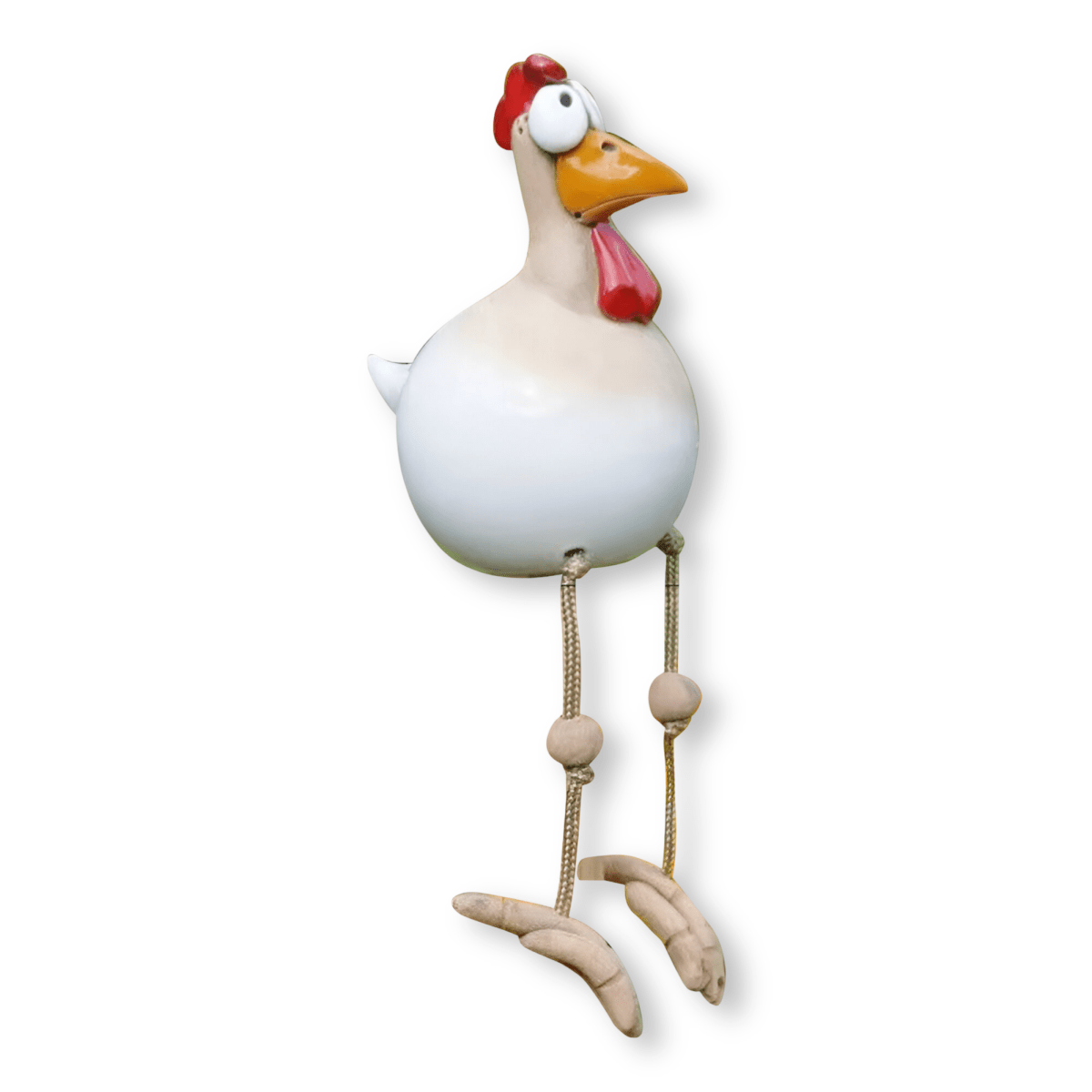 Funky Hühnerfigur - Wetterbeständiges Kunstharz, Charmante Gartendeko 13
