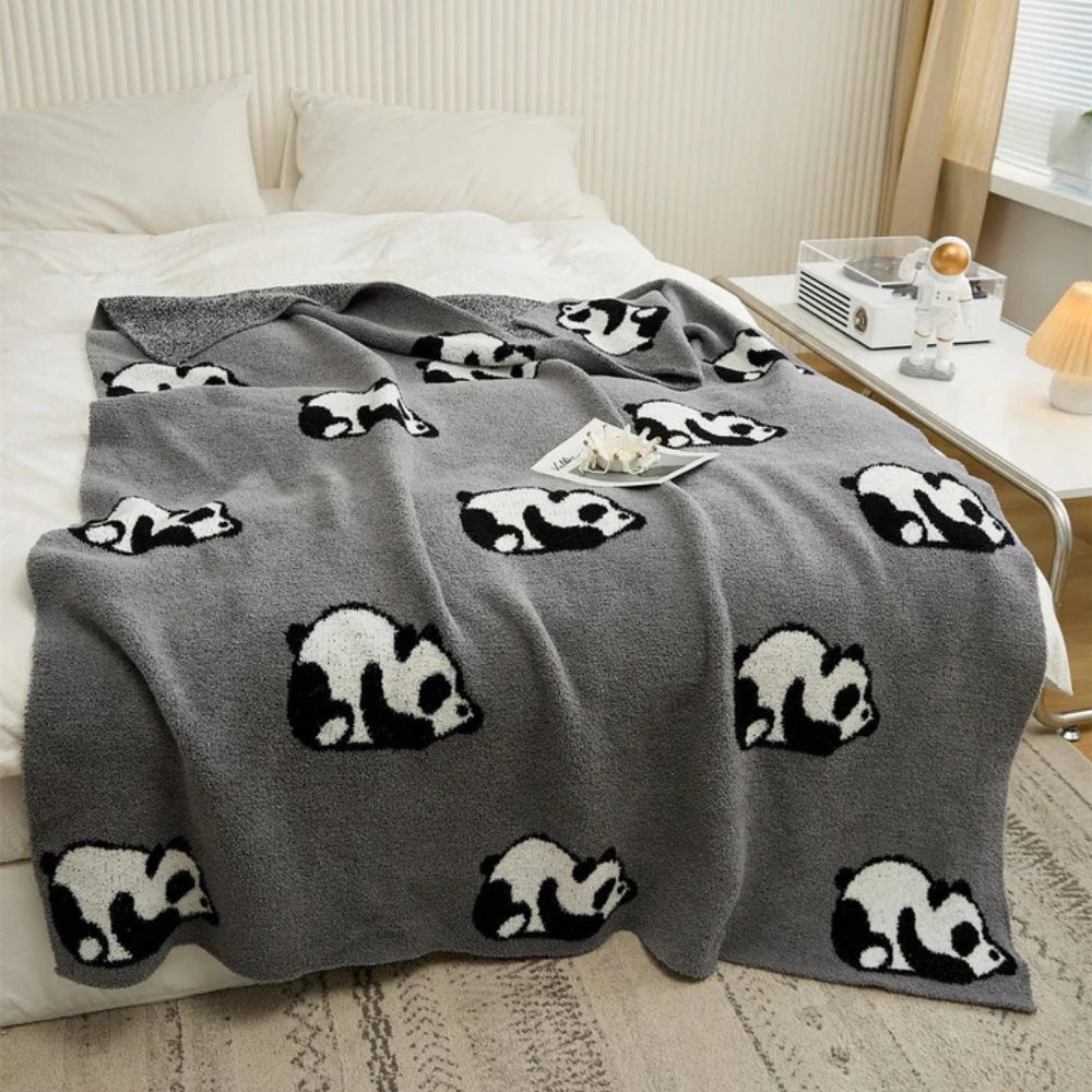 Kairo Strickdecke - 100% Baumwolle, Kawaii Panda Design 9