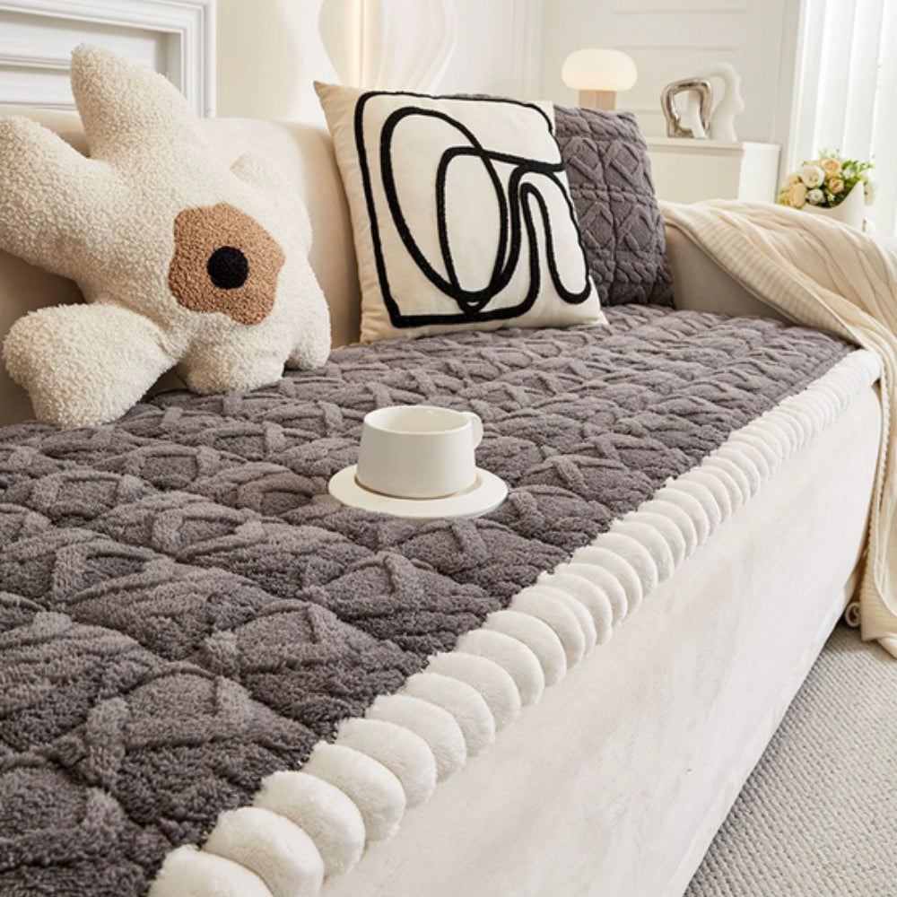 Kushe Sofabezug - Sherpa-Plüsch, Rutschfestes Design 9