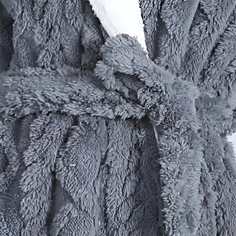 Langa Plüschmantel Damen - Weiches Material, Bequeme Kapuze 7