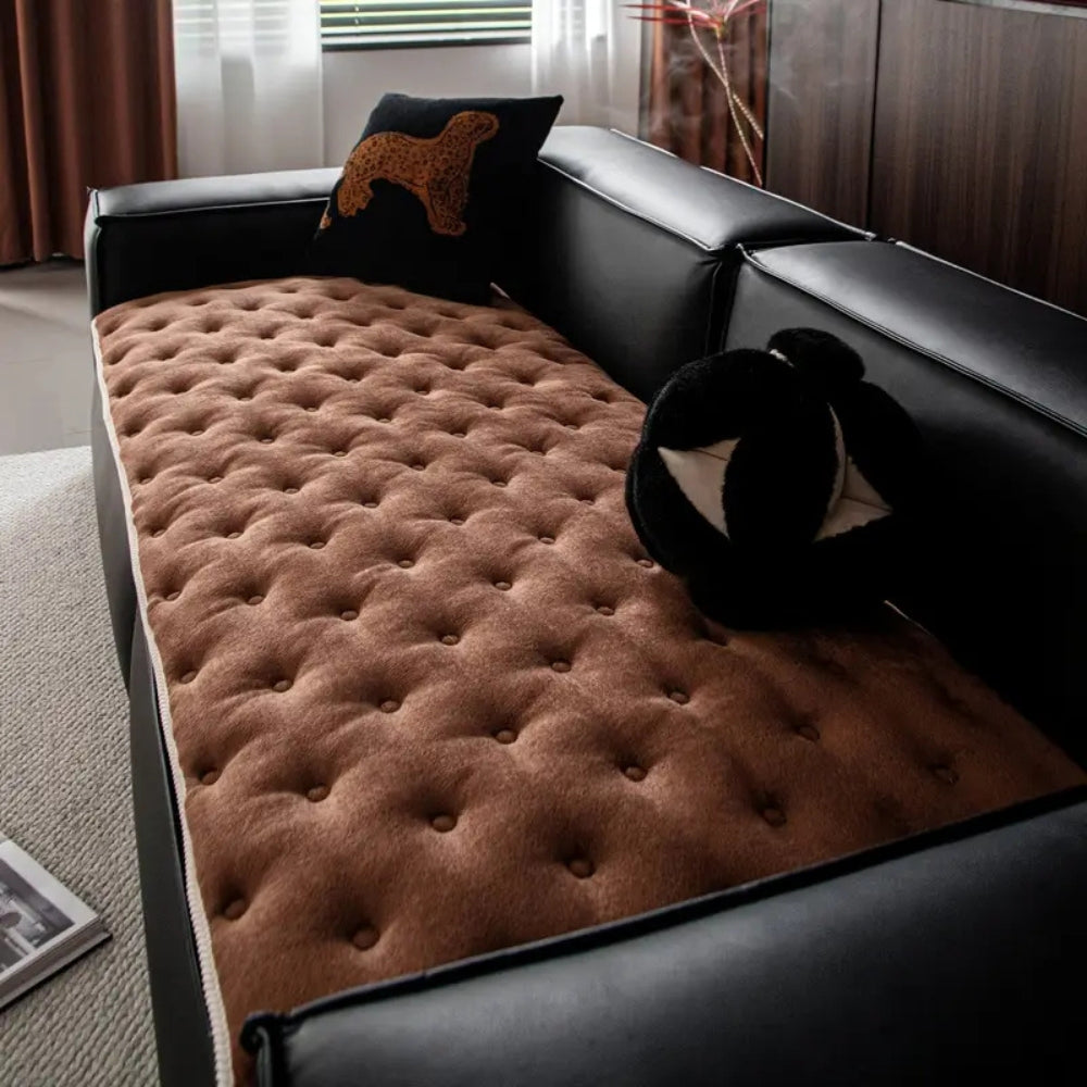 Plushy Sofa Cover - Mikrofasermischung, Luxuriös Getuftet Sofabezug 8