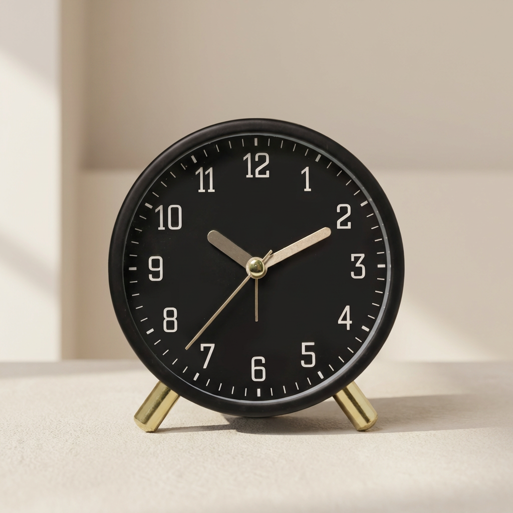 Sirius Tischuhr Modern - Geräuschloses Uhrwerk, Skandinavisches Design aus Metall und Glas 3
