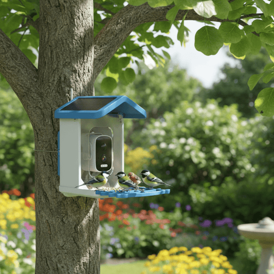 SolaBird Vogelhaus - Solarbetrieben mit 2,4K-HD-Kamera, Wetterfest 1