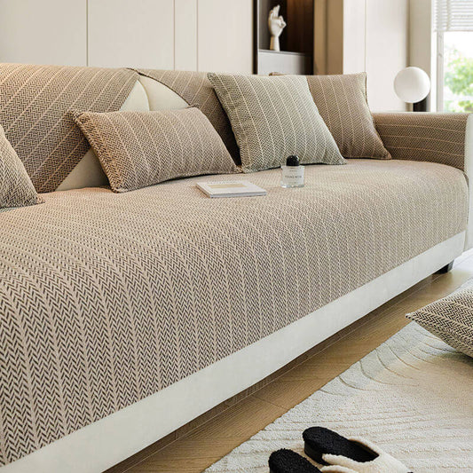 PetShieldWeave™ - Chenille Sofaüberwurf - Haustierfreundlicher Stil - Rutschfester Sofaschutz