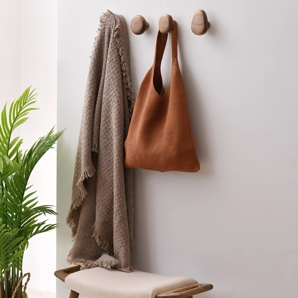 Waldra Wandhaken Set - Handgefertigt aus Walnuss und Buche, Rustikal Elegant 8