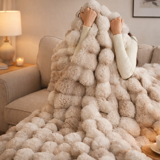 WarmNest™ – Flauschige Wärmedecke – Elegant & Vielseitig