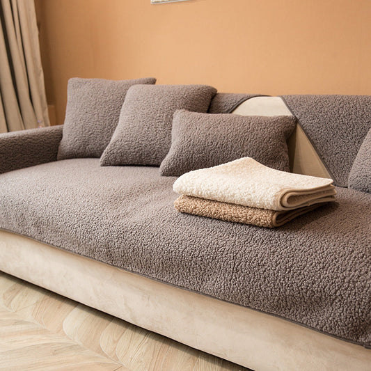CozyHaven™ - Teddy Sherpa Sofaüberwurf - Weicher Stil - Rutschfester Sofaschutz