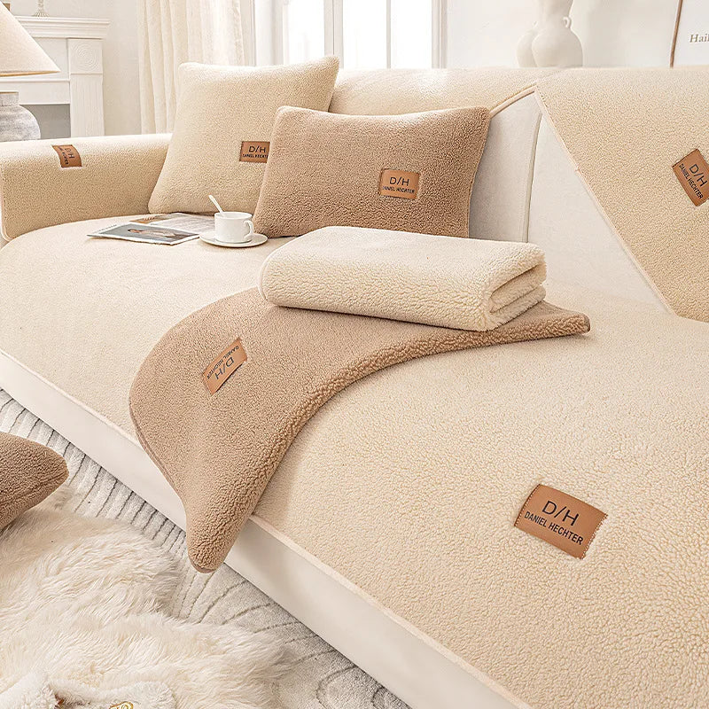 FleeceGuard™ - Sherpa Fleece Sofaüberwurf - Gemütlicher Stil - Rutschfester Sofaschutz