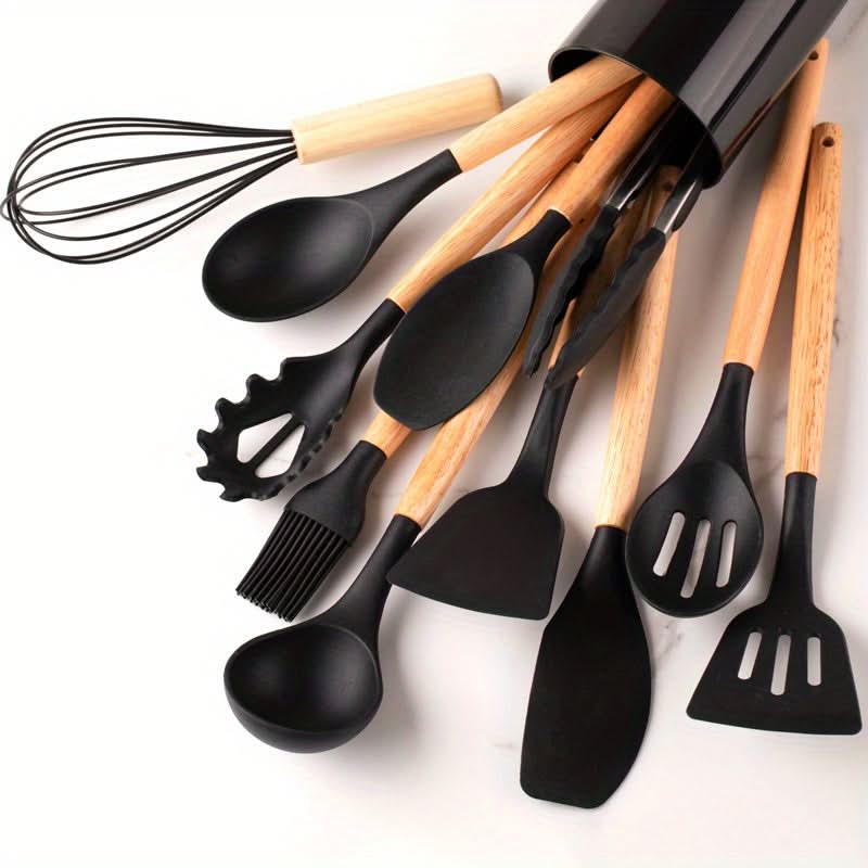 CookFlex™ - Silikon Küchenutensilien Set - Modern Stil - 12-teiliges Kochset