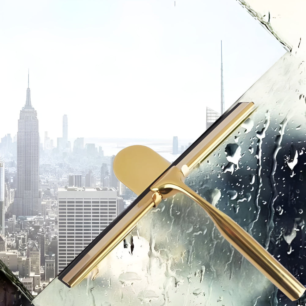 ClearSwipe™ - Edelstahl Abzieher - Gold Finish - Fenster und Duschabzieher