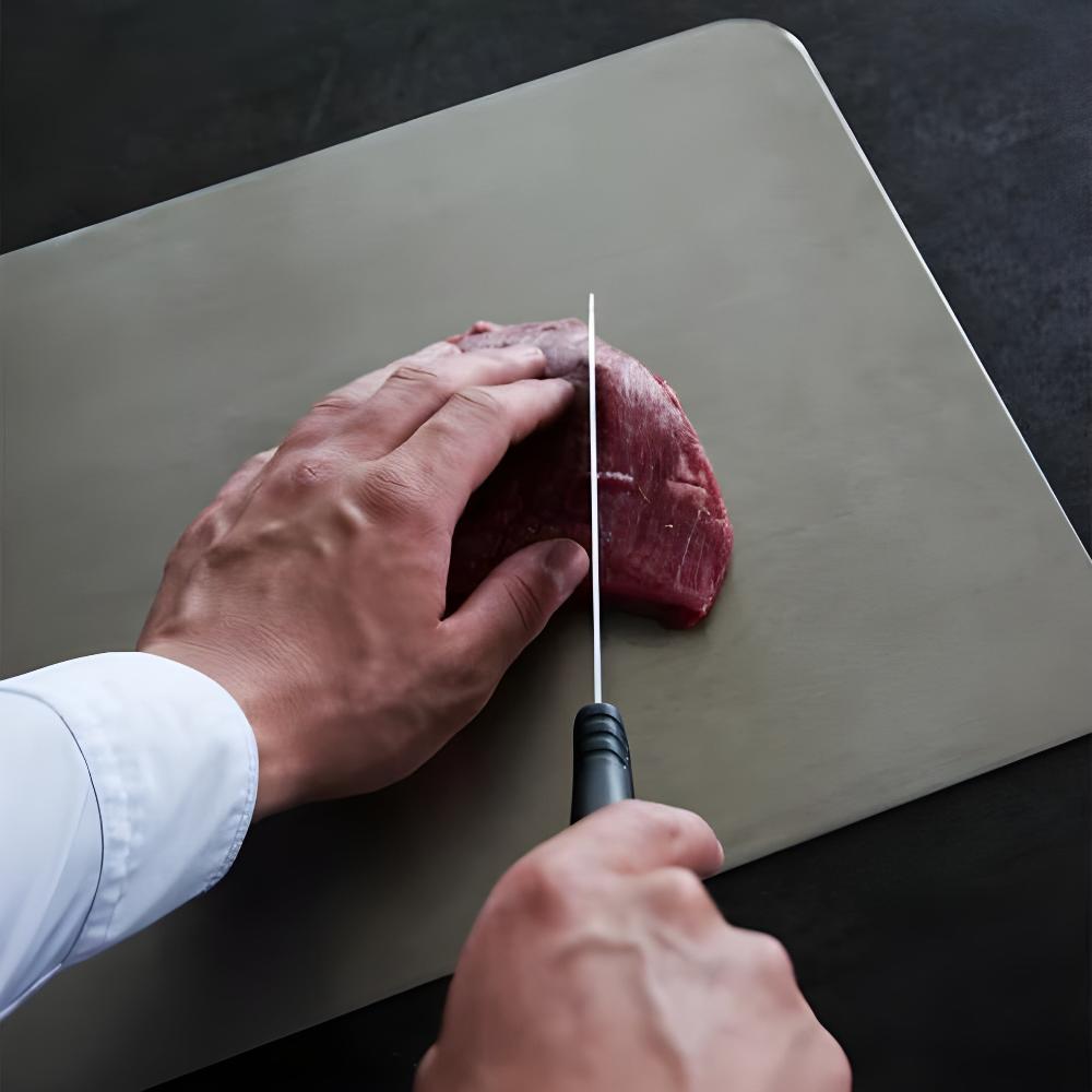 SteelPrep™ - Edelstahl Schneidebrett - Hygienisches Design - Langlebiges Küchenbrett