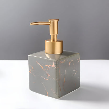 MarbleAura™ - Keramik Seifenspender - Marmor Stil - Elegantes Badezimmer Zubehör