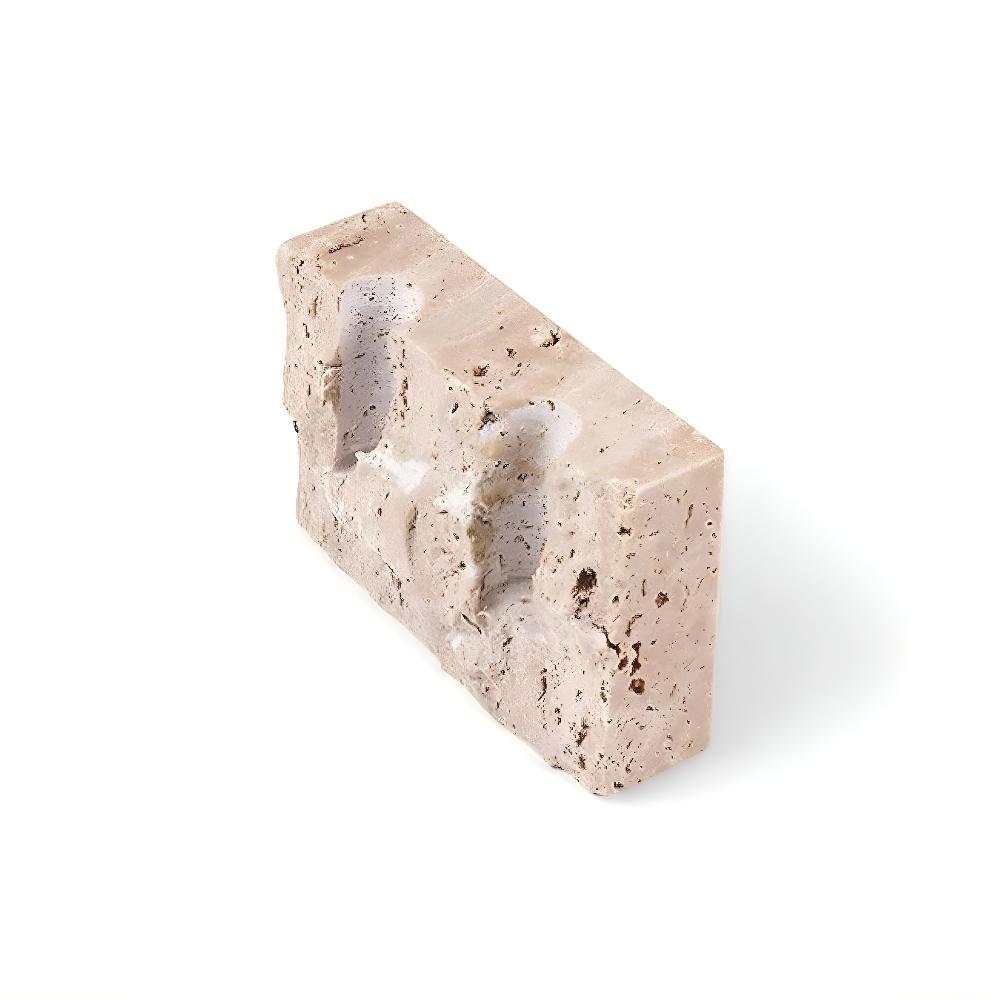 StoneGlow™ - Travertin Kerzenhalter - Minimalistischer Stil - Für 2 Stabkerzen
