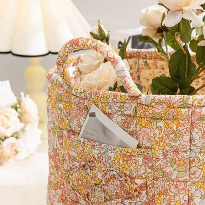 FloralNest™ - Aufbewahrungskorb Stoff - Floral Stil - Dekorative Organisation