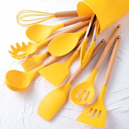 CookFlex™ - Silikon Küchenutensilien Set - Modern Stil - 12-teiliges Kochset