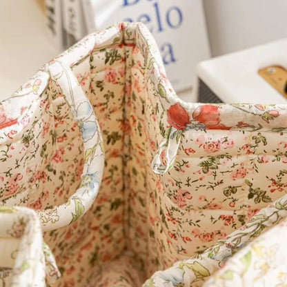 FloralNest™ - Aufbewahrungskorb Stoff - Floral Stil - Dekorative Organisation