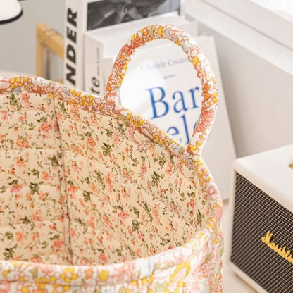 FloralNest™ - Aufbewahrungskorb Stoff - Floral Stil - Dekorative Organisation