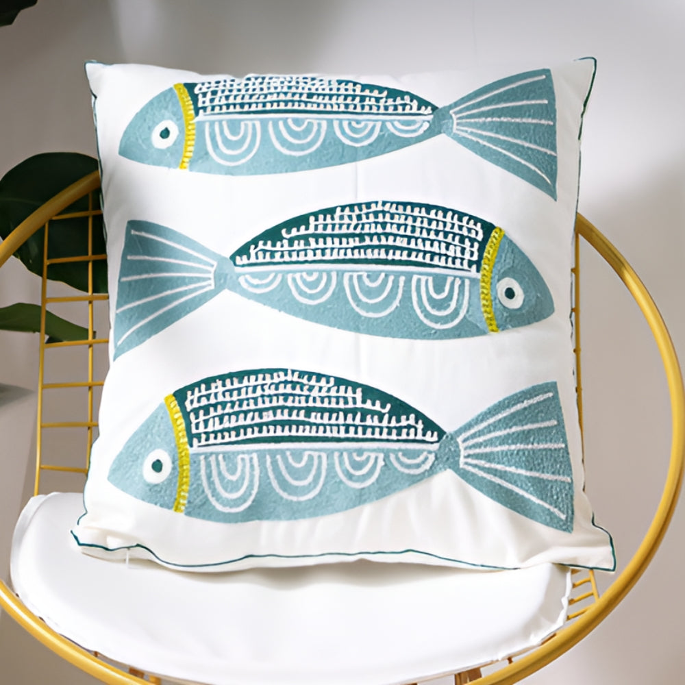 OceanTreasure™ - Kissenbezug Bestickt - Küsten Stil - Maritime Dekoration