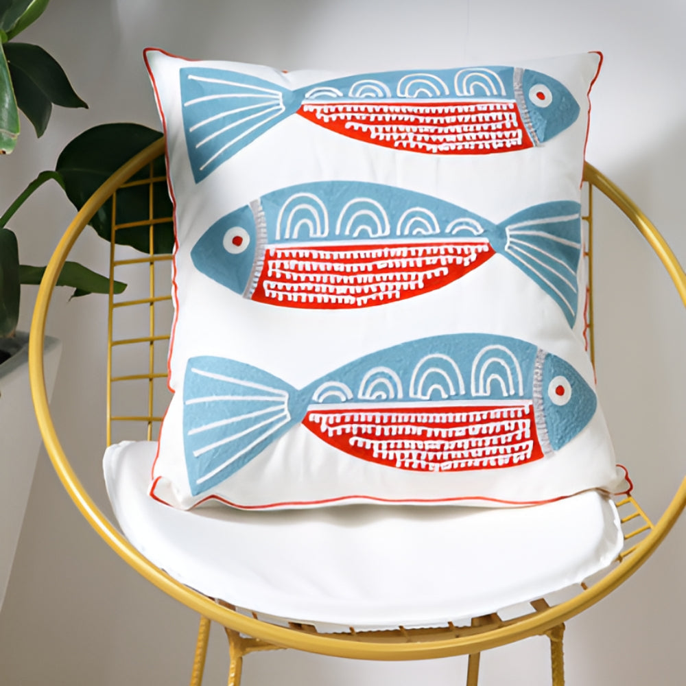 OceanTreasure™ - Kissenbezug Bestickt - Küsten Stil - Maritime Dekoration