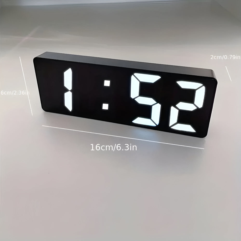 MirrorTime LED Wecker – Spiegel Digitalwecker – Uhr Datum Temperatur