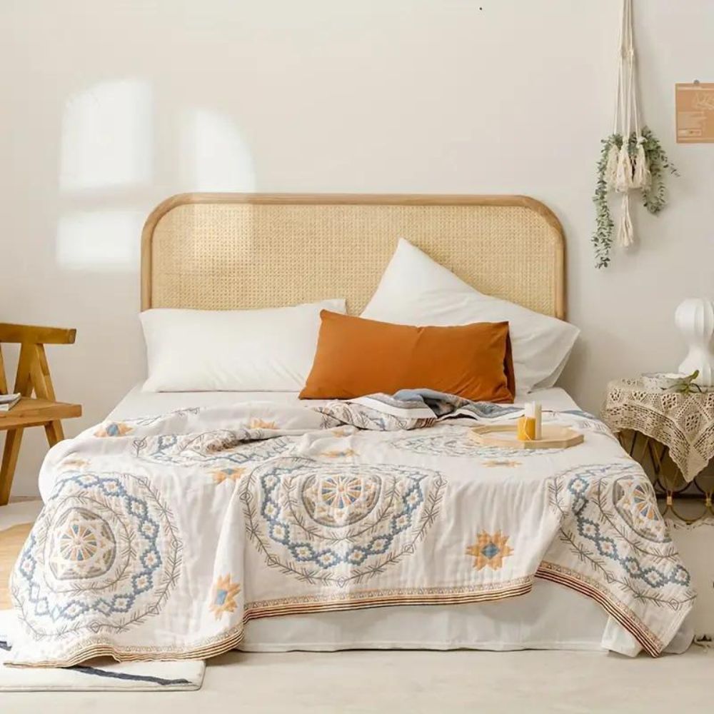 MandalaBlanket™ - Baumwoll Decke - Boho Stil - Mandala Muster Design