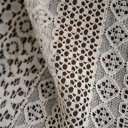 BohoWeaveCharm™ – Boho Häkelvorhang mit Quasten – Halbtransparenter Fenster Vorhang