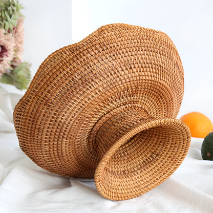RattanHarvest™ - Obstkorb Rattan - Handgewebter Stil - Natürliche Aufbewahrung
