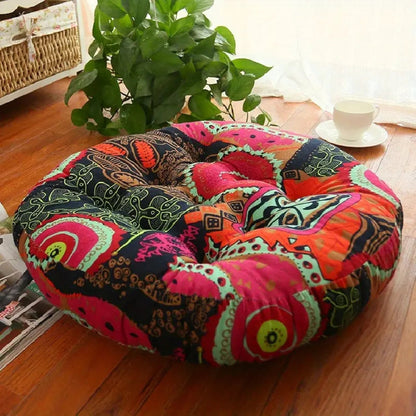 BohoRoundNest™ - Sitzkissen Rund - Boho Stil - Bequeme Bodensitzung