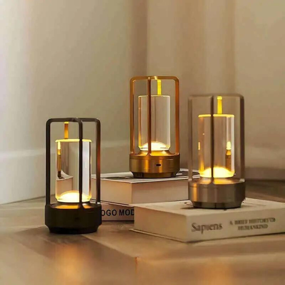 NordicCrystalGlow™ - Tischlampe Kabellos - Minimalistischer Stil - Touch Dimmbar