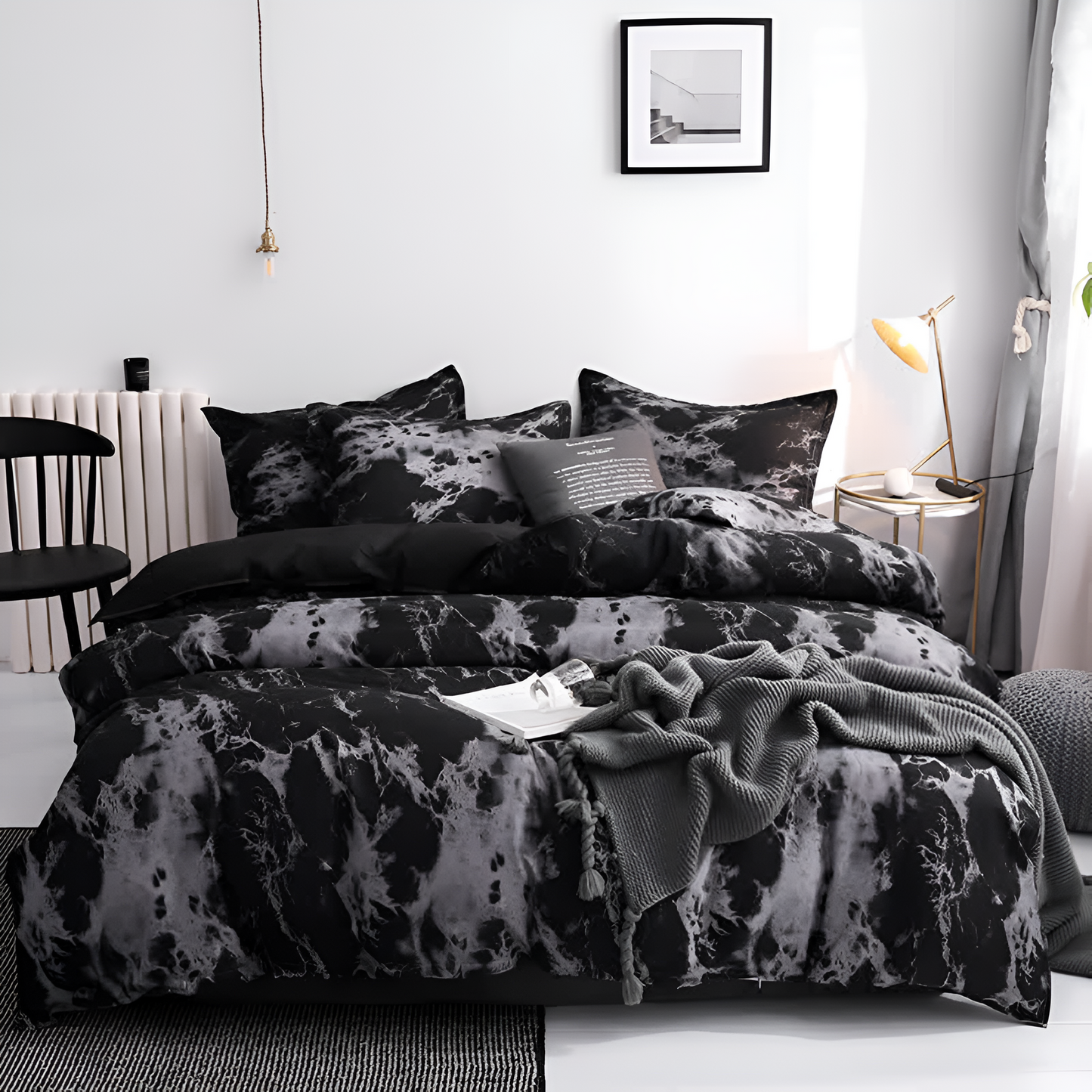 MarbleNight™ - Bettwäsche Set Marmor - Modernes Design - Elegantes Schlafzimmer Set
