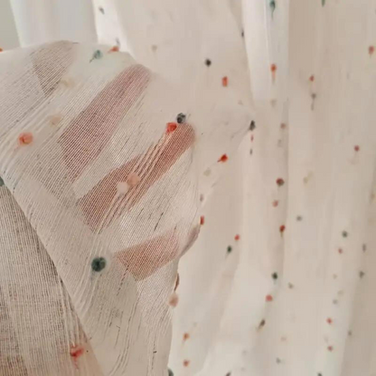 RainbowVeil™ - Tüllvorhang Halbtransparent - Bestickter Stil - Leichter Fenstervorhang
