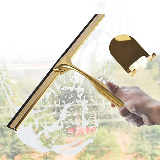 ClearSwipe™ - Edelstahl Abzieher - Gold Finish - Fenster und Duschabzieher