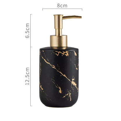 GoldenAura™ - Keramik Seifenspender - Marmor Design - Elegantes Badezimmer Zubehör