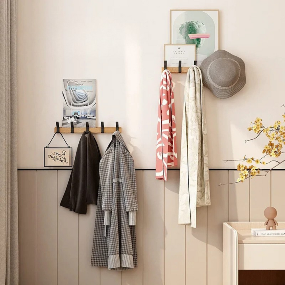 HookFlex™ - Wandgarderobe Hakenleiste - Nordic Design - Verstellbare Doppelhaken