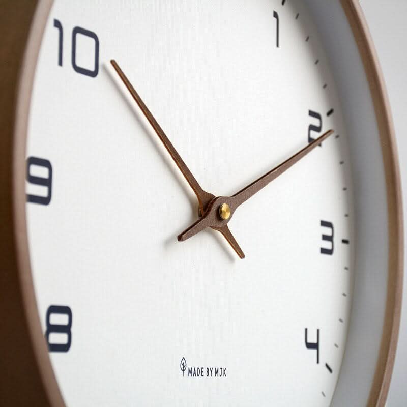 NordicTime™ - Holz Wanduhr Minimalistisch - Modern Stil - Skandinavische Wohnzimmer Uhr