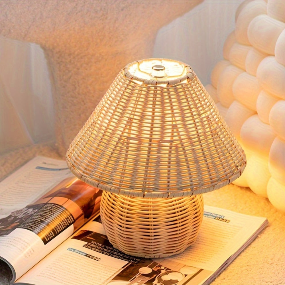 RattanGlow™ - Tischlampe Rattan - Boho Stil - Warmes Ambiente