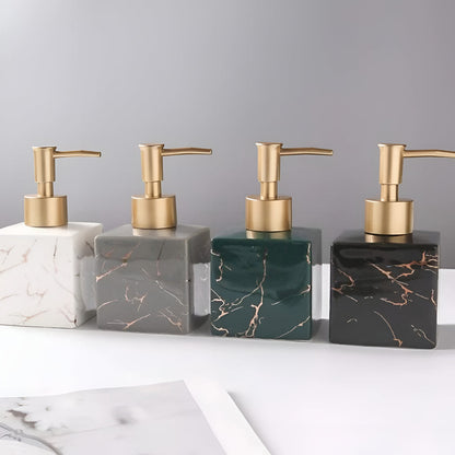 MarbleAura™ - Keramik Seifenspender - Marmor Stil - Elegantes Badezimmer Zubehör