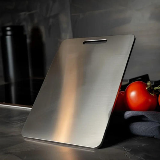 SteelPrep™ - Edelstahl Schneidebrett - Hygienisches Design - Langlebiges Küchenbrett