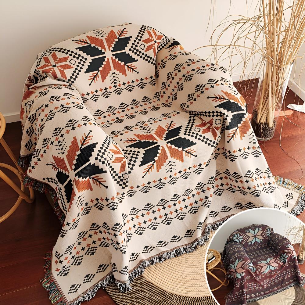 MoroccoLounge™ – Boho Picknickdecke Marokkanisches Muster Outdoor – Boho Picknick Decke