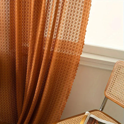 AmberLoom™ - Häkelvorhang Lichtdurchlässig - Boho Stil - Warme Fensterdekoration