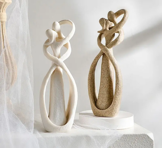 LoveEmbrace™ - Abstrakte Skulptur - Modernes Kunstdesign - Symbol der Liebe