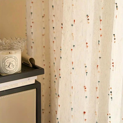 RainbowVeil™ - Tüllvorhang Halbtransparent - Bestickter Stil - Leichter Fenstervorhang
